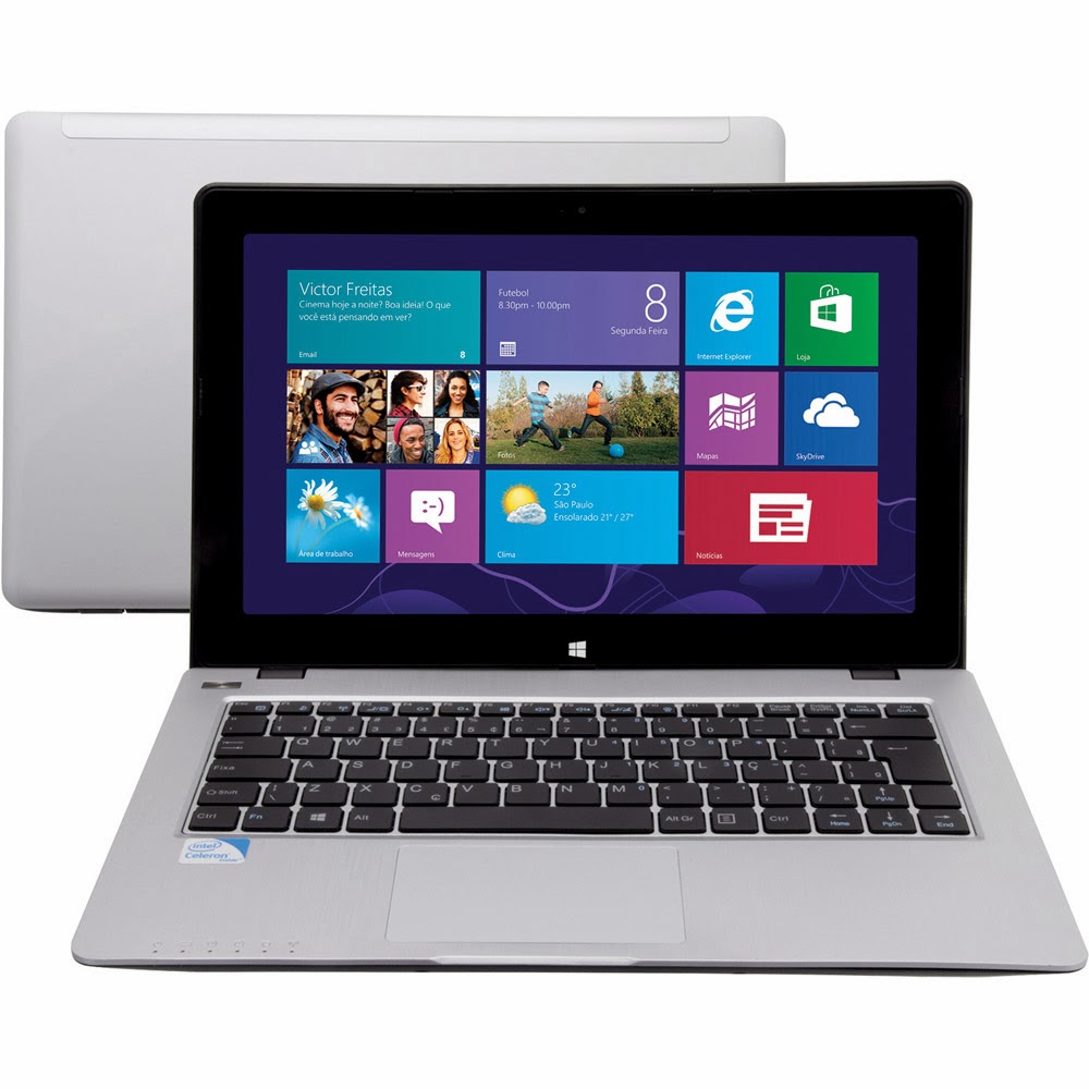 Conheça o Notebook Philco 11B-S1023 com processador Intel Celeron, 2GB de memória, HD de 320GB, Saída HDMI e USB, Tela de 11.6”, bateria de 4 células e Windows 8. BT Informática.