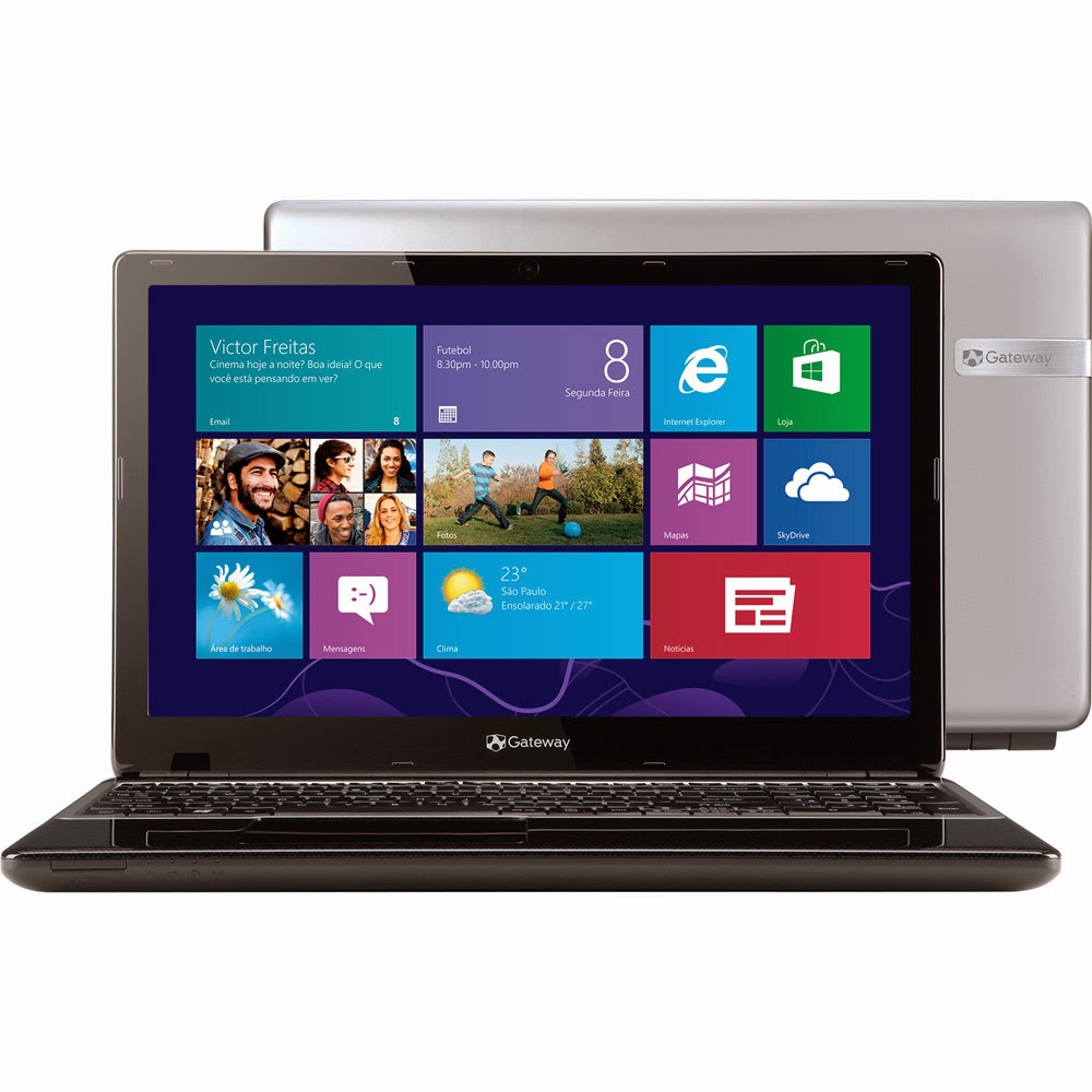 Conheça o Notebook Gateway NE57008B by Acer com processador Intel Dual Core, 2GB de memória, HD de 500GB, Tela LED 15,6" e Windows 8. BT Informática
