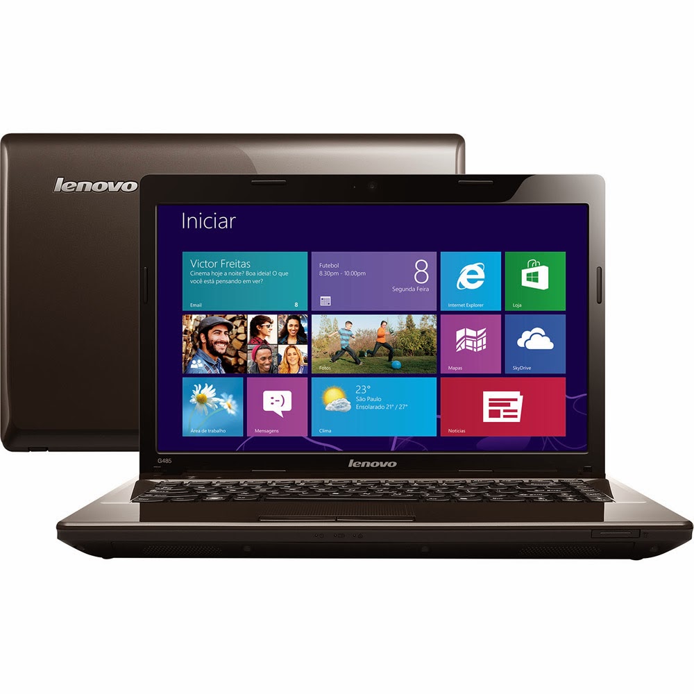 Conheça o Notebook Lenovo G485-215764P com AMD Dual Core 2GB 500GB LED 14" Windows 8 Preto