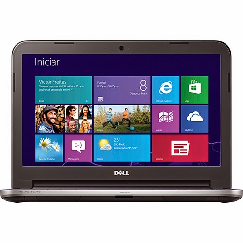 Notebook Dell Inspiron 14R-5437-A40 com Intel Core i7 8GB (2GB de Memória Dedicada) 1TB LED 14" Windows 8