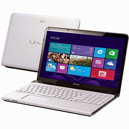 Notebook Sony Fit 15 e Svf15325cbw Branco 4ª Ger Intel® Core™ i5-4200U, 8Gb, HD 750Gb LED 15.5" W8.1