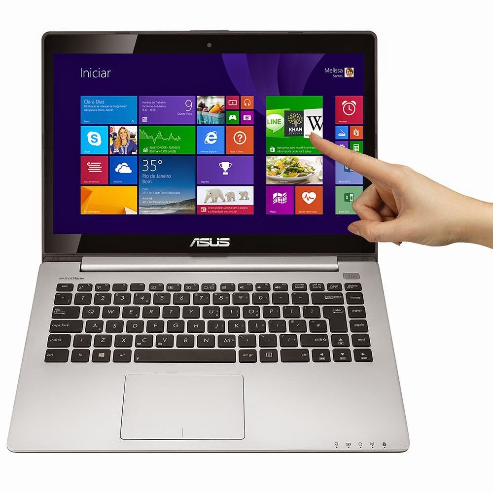 Compre o Notebook Asus S400CA-BRA-CA214H Intel Core i3, 4GB, 500GB de HD, LED 14”, HDMI, Windows 8