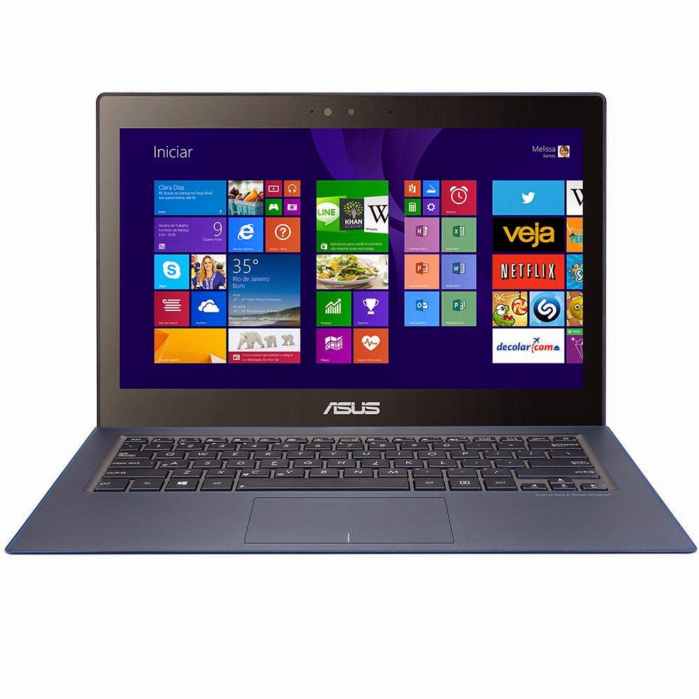 Conheça o Notebook Asus Zenbook UX302LG com Intel Core i5 - 4GB 500GB Windows 8 LED Touch 13,3 HDMI Bluetooth