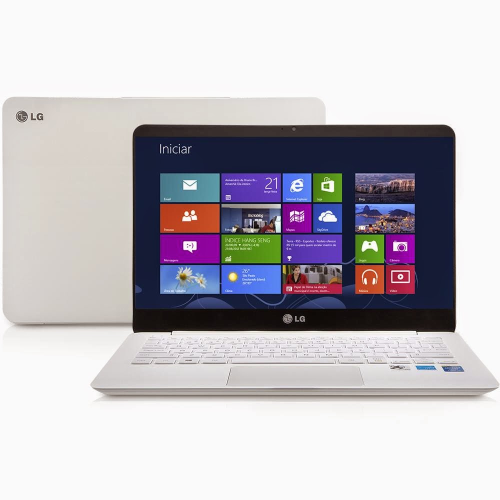 Conheça o Notebook Ultra Slim LG 13Z940 Ultraleve Branco + Windows 8.1 + Core i7 + 4GB + 13,3" IPS + USB 3.0 + SSD