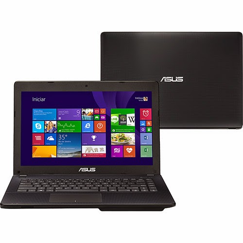 Conheça o Notebook Asus X451CA-BRAL-VX101H com processador Intel Core i3,  2GB de memória, HD de 500GB, Tela LED de 14", conexões USB e HDMI e Windows 8. BT Informática.