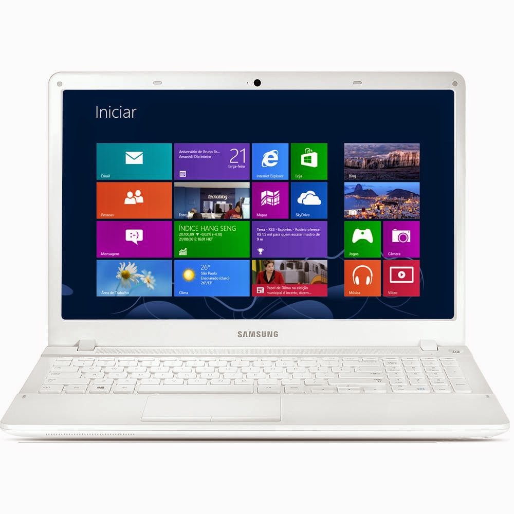 Conheça o Notebook Samsung ATIV Book 2.4 270E5G-KDW Branco com processador Intel Core i3, 2GB de memória, HD de 500GB, Tela LED de 15.6", Conexões USB e HDMI, Wi-Fi, Bluetooth 4.0 e Windows 8.1 - EXCLUSIVO. BT Informática.