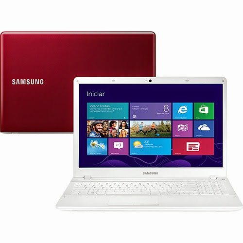 Conheça o Notebook Samsung ATIV Book 2 NP270E5G-KER com processador Intel Core i5 (3230M), 4GB de memória, HD de 750GB, Bluetooth, DVD-RW, Bateria de 6 Células, Conexões USB e HDMI, Tela LED HD 15,6", Vermelho, peso aproximado de 2,2kg e Windows 8.1. BT Informática.