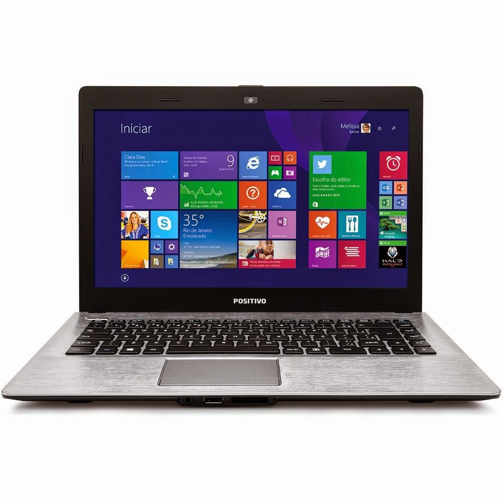 Conheça o Notebook POSITIVO Stilo Chumbo XR2998 (3000775) com Processador Intel Celeron, 2GB de Memória RAM, HD de 320GB, Tela LED de 14", Conexões USB e HDMI, Wi-Fi, Bateria de 2 Células, DVD-RW,  Peso aproximado de 1,70kg e Windows 8.1. BT Informática.