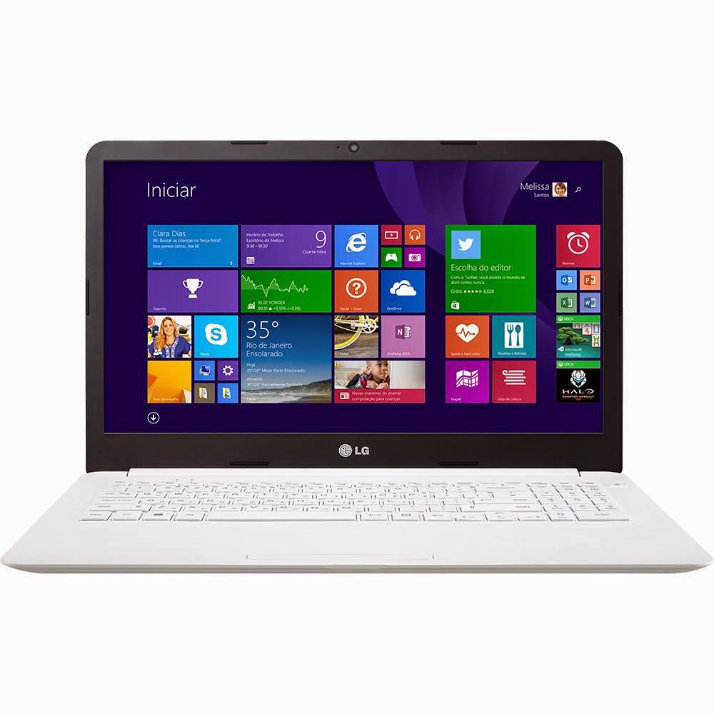 Conheça o Notebook Ultra Slim LG 15U340-L BK35P1 com Processador Intel Celeron (N2930) de 1.83 GHz até 2.16 GHz e 2mb cache, 4GB de memória RAM, HD de 500GB, Tela de 15,6", Conexões USB e HDMI, Bluetooth, Bateria de 2 Células, Peso aproximado de  e Windows 8. BT Informática.