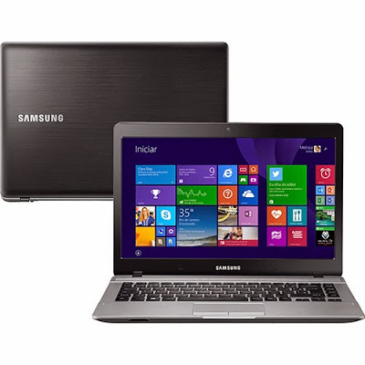 Conheça o Notebook Samsung ATIV Book 3 NP370E4K-KDABR com processador Intel Celeron Dual Core (3205U) de 1.5 GHz e 2 MB cache, 4GB de memória, HD de 500GB, Tela LED de 14", Conexões USB e HDMI, Gravador de DVD, Bateria de 6 Células, Peso aproximado de 2,1kg e Windows 8.1. Referência do Modelo: NP370E4K-KDABR. BT Informática.