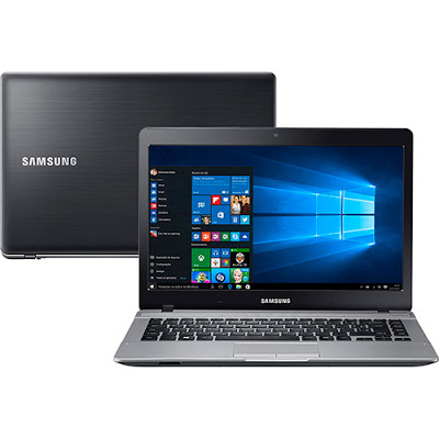 Conheça o Notebook Samsung Essentials 3 (NP370E4K-KW3BR) com processador Intel Core i3 (5005U) de 2 GHz e 3 MB cache, 4GB de memória, HD de 1TB, Tela LED HD de 14", Conexões USB e HDMI, Drive de DVD, Bateria de 6 células, Peso aproximado de 2,2kg e Windows 10. BT Informática.