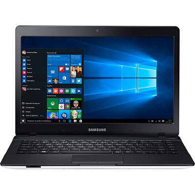 Conheça o Notebook Samsung Essentials 3 E32 NP370E4K-KW4BR com processador Intel Core i3 (5005U) de 2 GHz e 3 MB cache, 4GB de memória, HD de 1TB, Tela LED HD de 14", Conexões USB e HDMI, Drive de DVD, Bateria de 6 células, Peso aproximado de 2,2kg e Windows 10.