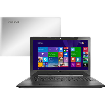 Conheça o Notebook Lenovo G50-45 80J10002BR com processador AMD Dual Core E1-6010 de 1.35 GHz e 1MB cache, 4GB de memória, HD de 500GB, Tela LED 15,6", Conexões USB e HDMI, Drive de DVD, Bateria de 4 células, Peso aproximado de 2,1kg e Windows 8.1.