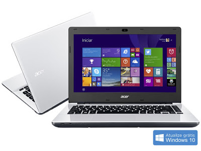 Conheça o Notebook Acer E5-471-38FQ NX.MU8AL.002 com processador Intel Core i3 (4005U) de 1.7 GHz e 3 MB cache, 4GB de memória, HD de 1TB, Tela 14", Conexões USB e HDMI, Drive de DVD, Bateria de 6 células, Peso aproximado de 2,3kg e Windows 8.1.