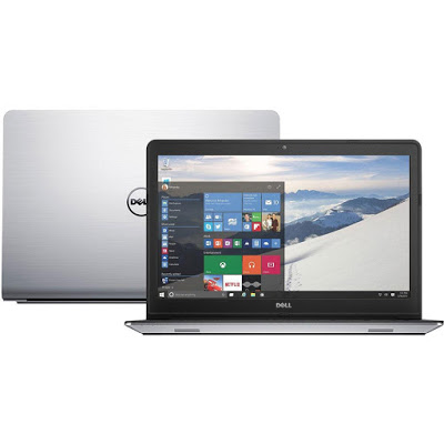 Conheça o Notebook Dell Inspiron i15-5558-B30 com processador Intel Core i5 (5200U) de 2.2 GHz a 2.7 GHz e 3 MB cache, 4GB de memória, HD 1TB, Tela LED de 15,6", COnexões USB e HDMI, Drive de DVD, Bateria de 4 Células, Peso aproximado de 2,32kg e Windows 10.
