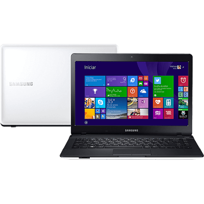 Conheça o Notebook Samsung ATIV Book 3 NP370E4K-KDBBR Intel Celeron Dual Core (3205U) de 1.5 GHz e 2 MB cache, 4GB de memória, HD de 500GB, Tela LED de 14", Conexões USB e HDMI, Drive de DVD, Bateria de 6 células, Peso aproximado de 2,1kg e Windows 8.1.