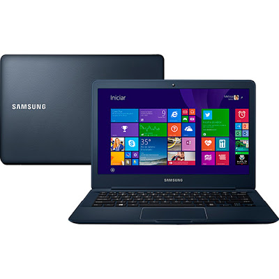 Conheça o Notebook Samsung Style S20 NP910S3K-KD1BR com processador Intel Core i5 (5200U) de 2.2 GHz a 2.7 GHz e 3 MB cache, 4GB de memória, SSD de 256GB, Tela LED Full HD de 13.3", Conexões USB e HDMI, Não possui drive de DVD, Bateria de 2 células, Peso aproximado de 1,3kg e Windows 8.1.