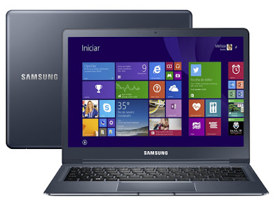 Conheça o Notebook Ultrafino Samsung Style S40 NP930X2K-KD1BR com processador Intel Core M-5Y31 de 0.9 GHz a 2.4 GHz e 4 MB cache, 8 GB de memória, SSD de 256GB, Tela de 12,2", Conexões USB e Micro HDMI, Não possui drive de DVD, Bateria de 2 células, Peso aproximado de 950g e Windows 8.1.