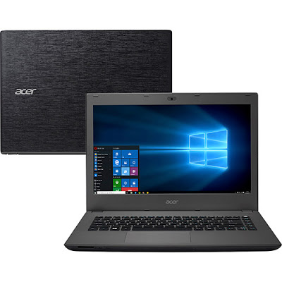 Conheça o Notebook Acer E5-473-5896 com processador Intel Core i5 (5200U) de 2.2 GHz a 2.7 GHz e 3 MB cache, 4GB de memória, HD de 1TB, Tela de 14", Conexões USB e HDMI, Bateria de 4 células, Peso aproximado de 2,1kg e Windows 10.
