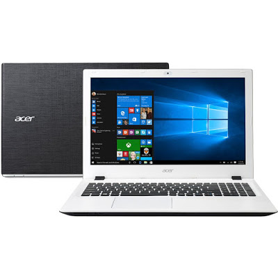 Conheça o Notebook Acer Aspire E5-573-59LB com processador Intel Core i5 (5200U) de 2.2 GHz a 2.7 GHz e 3 MB cache, 4GB de memória, HD de 500GB, Tela de 15,6", Conexões USB e HDMI, Drive de DVD, Bateria de 4 células, peso aproximado de 2,4kg e Windows 10.