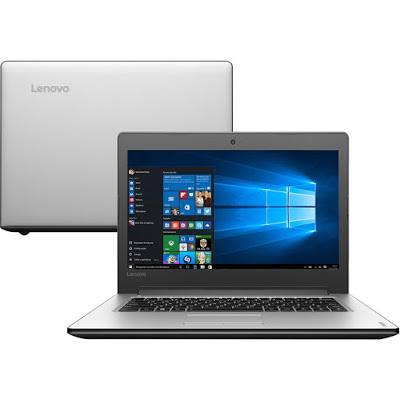 Conheça o Notebook Lenovo Ideapad 310 80UG0002BR com processador Intel Core i5 (6200U) de 2.3 GHz a 2.8 GHz e 4 MB cache, 4GB de memória, HD de 1TB, Tela LED de 14", Conexões USB e HDMI, Drive de DVD, Bateria de 2 células (30Wh), Peso aproximado de 1,7 kg e Windows 10.
