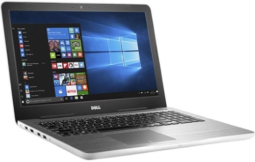 Conheça o Notebook Dell Inspiron i15-5567-A40B com processador Intel Core i7 (7500U) de 2.7 GHz a 3.5 GHz e 4MB cache, 8GB de memória RAM (DDR4 2133MHz), HD de 1 TB (5.400 RPM), Tela LED HD de 15,6" com TrueLife e resolução máxima de 1366 x 768, Placa de Vídeo integrada Intel HD Graphics 620 e AMD Radeon R7 M445 com 4GB de memória dedicada (GDDR5), Conexões USB e HDMI, Wi-Fi 802.11 b/g/n/ac, Não possui Drive de DVD, Bateria de 3 células (40Wh), Peso aproximado de 2,3kg e Windows 10.