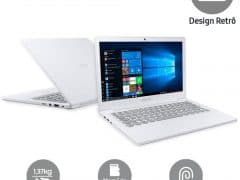 O Notebook Samsung Flash F30 NP530XBB-AD2BR com processador Intel Celeron Dual Core (N4000) de 1.1 GHz a 2.6 GHz e 4 MB cache, 4GB de memória RAM (LPDDR4 2133 MHz), SSD de 128GB, Tela LED Full HD de 13,3" antirreflexiva com resolução máxima de 1920 X 1080, Placa de Vídeo integrada Intel UHD Graphics 600, Conexões USB e HDMI, Wi-Fi 802.11 b/g/n/ac, Webcam (VGA) com microfone, Não possui Drive de DVD, Bateria de 39 Wh, Peso aproximado de 1,37kg e Sistema Operacional Windows 10 64 bits.