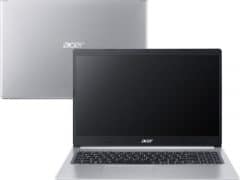 O Notebook Acer Aspire 5 A515-54G-56SB NX.HQPAL.00A possui processador Intel Core i5 (10210U - 10ª Geração) de 1.6 GHz a 4.2 GHz e 6 MB cache, 4GB de memória RAM (DDR4 - 4Gb soldada e 4GB módulo - expansível até 20GB), SSD de 128GB e HD de 1 TB (5400 RPM) e 1 slot m.2 2280 livre, Tela LED HD de 15,6" antirreflexiva com resolução máxima de 1366 x 768, Placa de Vídeo integrada Intel UHD Graphics e NVIDIA Geforce MX250 com 2GB de memória dedicada (GDDR5), Conexões USB e HDMI, Wi-Fi 802.11 b/g/n/ac, Não possui Drive de DVD, Bateria de 4 células (48Wh - 3220mAh), Peso aproximado de 1,8kg e Sistema Operacional Windows 10 64 bits.