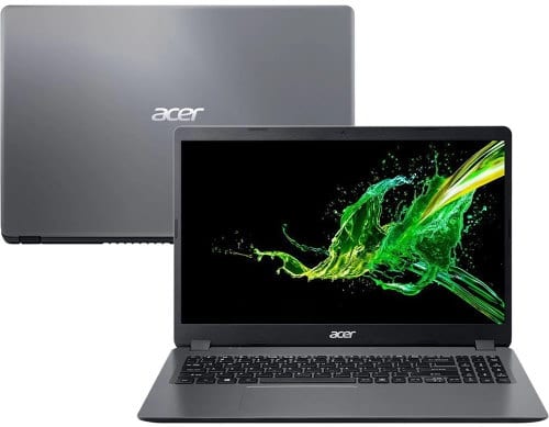 O Notebook Acer Aspire 3 A315-54-55WY possui processador Intel Core i5 (10210U) de 1.60 GHz a 4.20 GHz e 6 MB cache, memória de 8 GB DDR4, SSD de 256GB, Tela 15,6" polegadas LED LCD com design ultrafino, HD (1366x768 pixels) 16:9, Anti reflexo, 60 Hz, 8 ~ 11ms, Placa de Vídeo Intel® UHD Graphics com memória compartilhada com a memória RAM, Conexões USB e HDMI, placa de rede wireless, bluetooth v4.2, Não possui Drive de DVD, Bateria de 3 células, Peso aproximado de 1,90kg e Sistema Operacional Windows® 10 Home de 64 bits. 