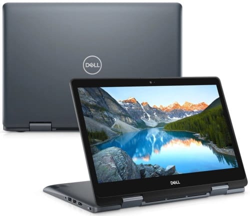 O Notebook 2 em 1 Dell Inspiron i14-5481-ACC11 possui processador Intel Core i3 (8145U) de 2.10 GHz a 3.90 GHz e 4 MB cache, memória de 4 GB DDR4, SSD de 128GB, Tela 14" polegadas HD (1366 x 768 pixels) touchscreen, retroiluminada por LED, Placa de Vídeo Intel® UHD Graphics 610, Conexões USB e HDMI, placa de rede wireless, bluetooth v5.0, Não possui Drive de DVD, Bateria de 3 células, Peso aproximado de 1,74Kg e Sistema Operacional Windows® 10 Home de 64 bits. 