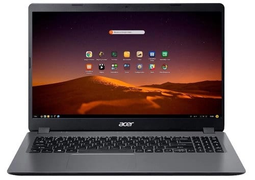 O Notebook Acer Aspire 3 A315-56-569F possui processador Intel Core i5 (1035G1) de 1.00 GHz a 3.60 GHz e 6 MB cache, memória de 4 GB DDR4, SSD de 256GB, Tela 15,6" polegadas LED LCD com design ultrafino, HD (1366x768 pixels) 16:9, Anti reflexo, 60 Hz, 8 ~ 11ms, Placa de Vídeo Intel® UHD Graphics com memória compartilhada com a memória RAM, Conexões USB e HDMI, placa de rede wireless, bluetooth v4.2, Não possui Drive de DVD, Bateria de 3 células, Peso aproximado de 1,90kg e Sistema Operacional Endless OS de 64 bits. 