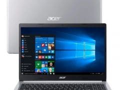 O Notebook Acer Aspire 5 A515-54-542R possui processador Intel Core i5 (10210U) de 1.60 GHz a 4.20 GHz e 6 MB cache, memória de 8 GB DDR4, HD de 1TB + SSD de 128GB, Tela 15,6" polegadas LED LCD com design ultrafino HD (1366x768 pixels), Placa de Vídeo Intel® UHD Graphics com memória compartilhada com a memória RAM, Conexões USB e HDMI, placa de rede wireless, bluetooth v4.1, Não possui Drive de DVD, Bateria de 4 células, Peso aproximado de 1,80kg e Sistema Operacional Windows® 10 Home de 64 bits.