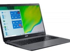 O Notebook Acer Aspire 3 A315-56-330J possui processador Intel Core i3 (1005G1) de 1.2 GHz a 3.40 GHz e 4 MB cache, memória de 4 GB DDR4, SSD de 256GB, Tela 15.6” polegadas LED LCD HD (1366 x 768 pixels) ultrafino, Placa de Vídeo Intel® UHD Graphics com memória compartilhada com a memória RAM, Conexões USB e HDMI, placa de rede wireless, bluetooth v4.2, Não possui Drive de DVD, Bateria de 3 células, Peso aproximado de 1,90kg e Sistema Operacional Windows® 10 Home de 64 bits.