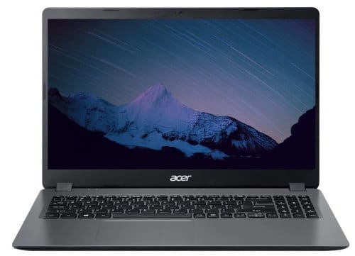 O Notebook Acer Aspire 3 A315-56-34A9 possui processador Intel Core i3 (1005G1) de 1.2 GHz a 3.40 GHz e 4 MB cache, memória de 4 GB DDR4, HD de 1TB, Tela 15.6” polegadas LED LCD HD (1366 x 768 pixels) ultrafino, Placa de Vídeo Intel® UHD Graphics com memória compartilhada com a memória RAM, Conexões USB e HDMI, placa de rede wireless, bluetooth v4.2, Não possui Drive de DVD, Bateria de 3 células, Peso aproximado de 1,90kg e Sistema Operacional Windows® 10 Home de 64 bits. 