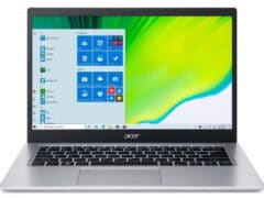 O Notebook Acer Aspire 5 A514-53-59QJ possui processador Intel Core i5 (1035G1) de 1.00 GHz a 3.60 GHz e 6 MB cache, memória de 8 GB DDR4, SSD de 256GB, Tela 14.0" polegadas HD (1366x768 pixels) com design ultrafino, Placa de Vídeo Intel® UHD Graphics com memória compartilhada com a memória RAM, Conexões USB e HDMI, placa de rede wireless, bluetooth v5.0, Não possui Drive de DVD, Bateria de 3 células, Peso aproximado de 1,50kg e Sistema Operacional Windows® 10 Home de 64 bits.