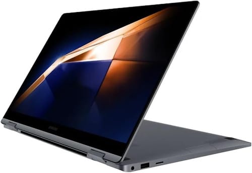 O Notebook Samsung Galaxy Book4 360 NP750QGK-KG2BR possui processador Intel Core 5 (120U) que vai até 5.0 GHz com 12 MB cache, memória de 16 GB LPDDR5, SSD de 512 GB PCIe NVMe M.2, Tela de 15,6" Full HD AMOLED com painel touch screen, compatível com S Pen e resolução máxima de 1920x1080 pixels, Placa de vídeo integrada Intel Graphics, Conexões USB e HDMI, placa de rede wireless, bluetooth v5.2, Não possui Drive de DVD, Bateria de 64Wh, Peso aproximado de 1,46Kg e Sistema Operacional Windows® 11 home.